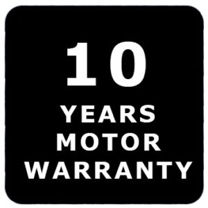 10 Years Motor Warranty